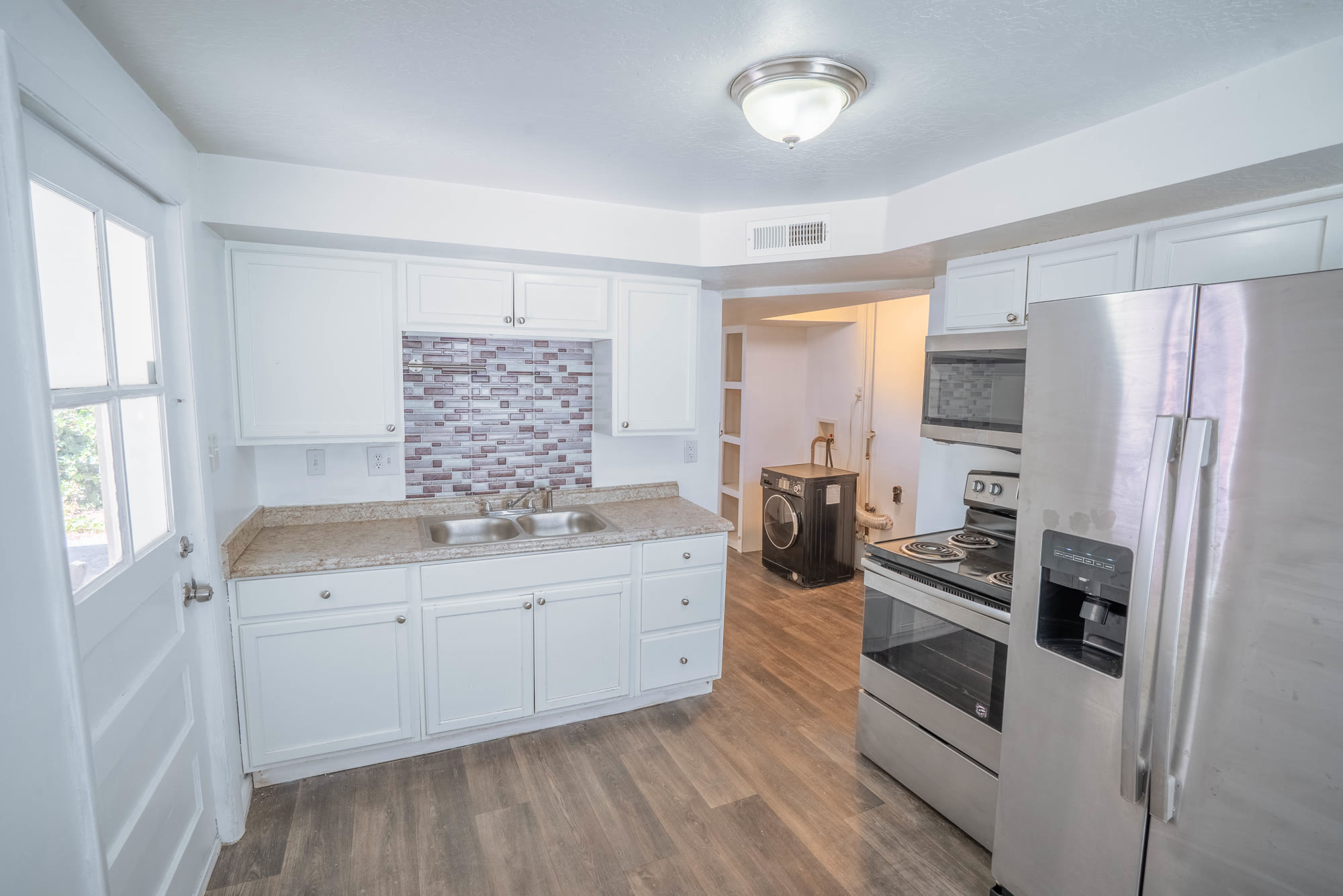 Kitchen with gas range